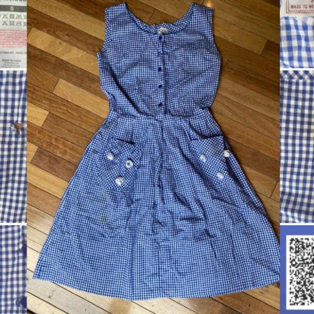 Nancy Frock Vintage gingham house dress apron